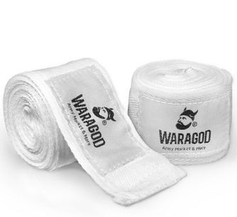 WARAGOD boksarske bandaže 2,5 m, bele