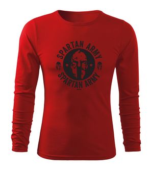 DRAGOWA Fit-T majica z dolgimi rokavi Archelaos, rdeča 160g/m2