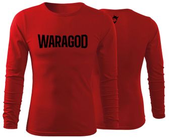 WARAGOD Fit-T majica z dolgimi rokavi FastMERCH, rdeča 160g/m2
