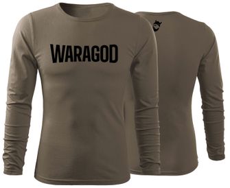 WARAGOD Fit-T majica z dolgimi rokavi FastMERCH, olivna 160g/m2