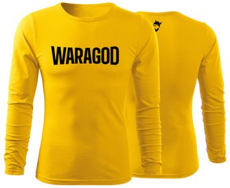 WARAGOD Fit-T majica z dolgimi rokavi FastMERCH, rumena 160g/m2
