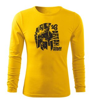 DRAGOWA Fit-T majica z dolgimi rokavi León, rumena 160g/m2