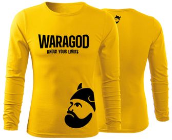 WARAGOD Fit-T majica z dolgimi rokavi StrongMERCH, rumena 160g/m2