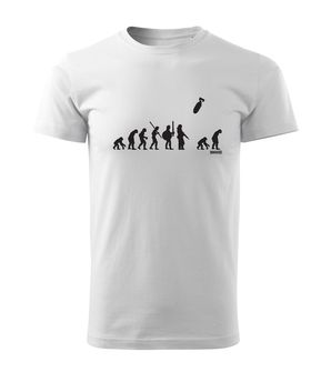 DRAGOWA majica s kratkimi rokavi evolucija, bela 160g/m2