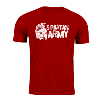 DRAGOWA majica s kratkimi rokavi spartan army Aristón, rdeča 160g/m2