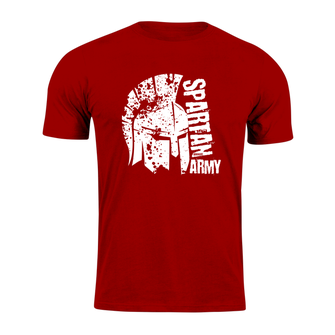 DRAGOWA majica s kratkimi rokavi spartan army León, rdeča 160g/m2
