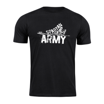 DRAGOWA majica s kratkimi rokavi spartan army Nabis, črna 160g/m2