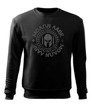 DRAGOWA moški pulover Molon Labe, črna, 300g/m2